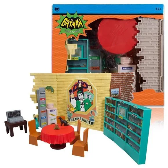 Mcfarlane Batman Retro 66 Classics TV1960s Villain's Lair Joker Riddler Lot